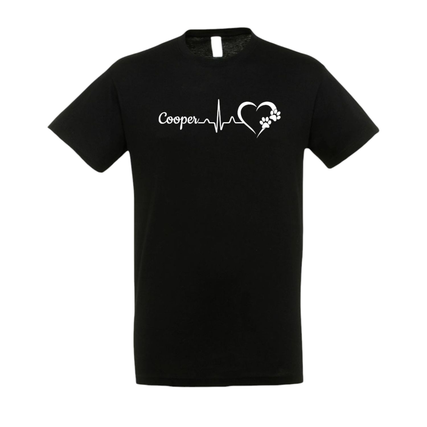 T-Shirt Herzschlag Pfote PERSONALISIERT