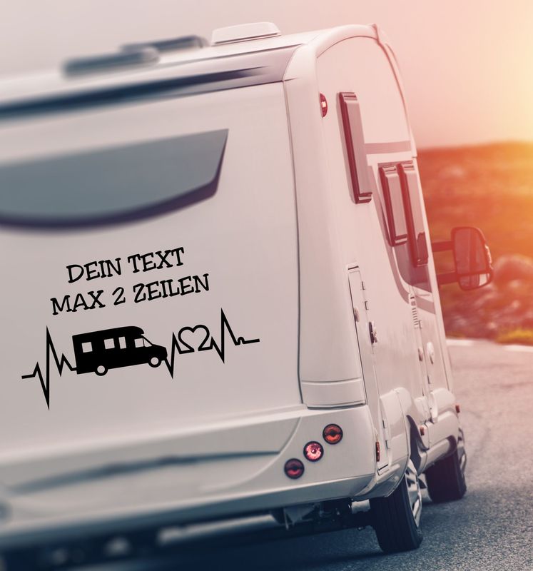 Aufkleber Wohnmobil mit Wunschtext