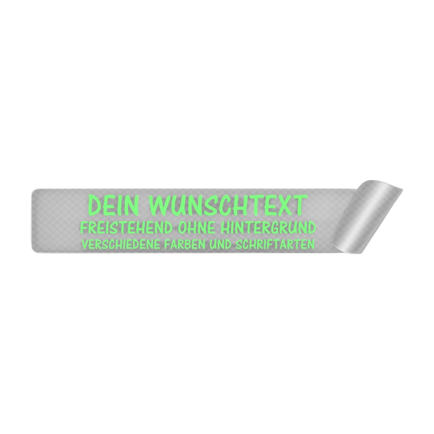 Wunschtext Aufkleber, Individuell Gestaltbar