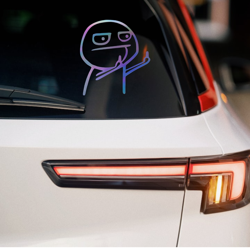 Aufkleber Mittelfinger Cartoon