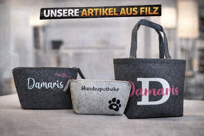 Produkte aus Filz  und rPET Filz