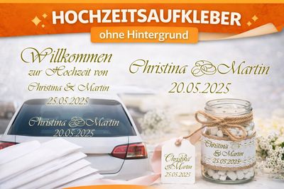 Aufkleber Hochzeit