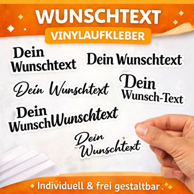 Aufkleber Wunschtext