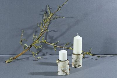 Kerzenständer aus Birkenholz für Stumpenkerzen