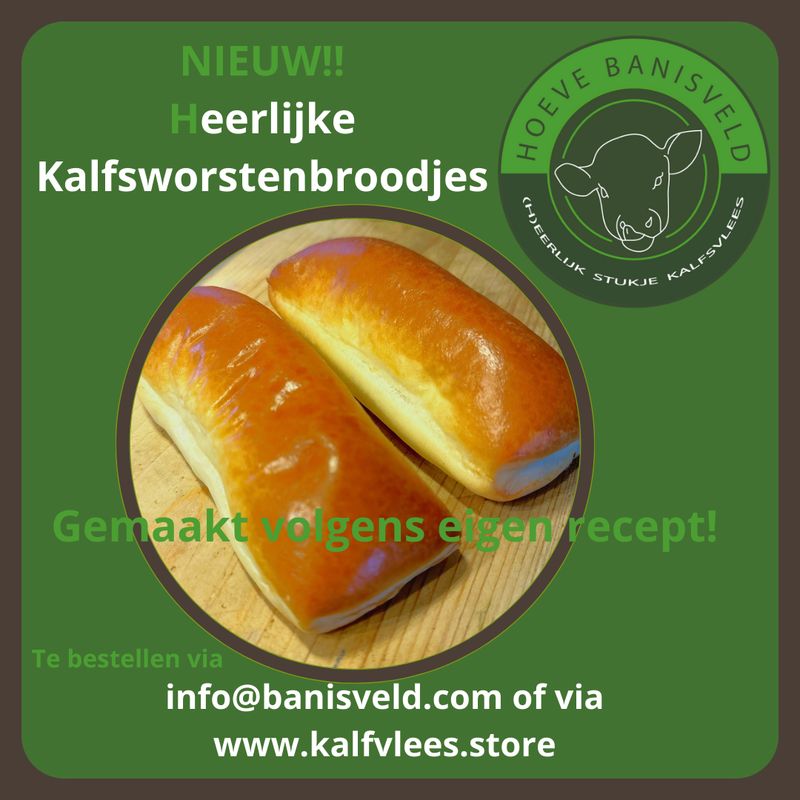 Kalfsworstenbroodjes, 4 stuks
