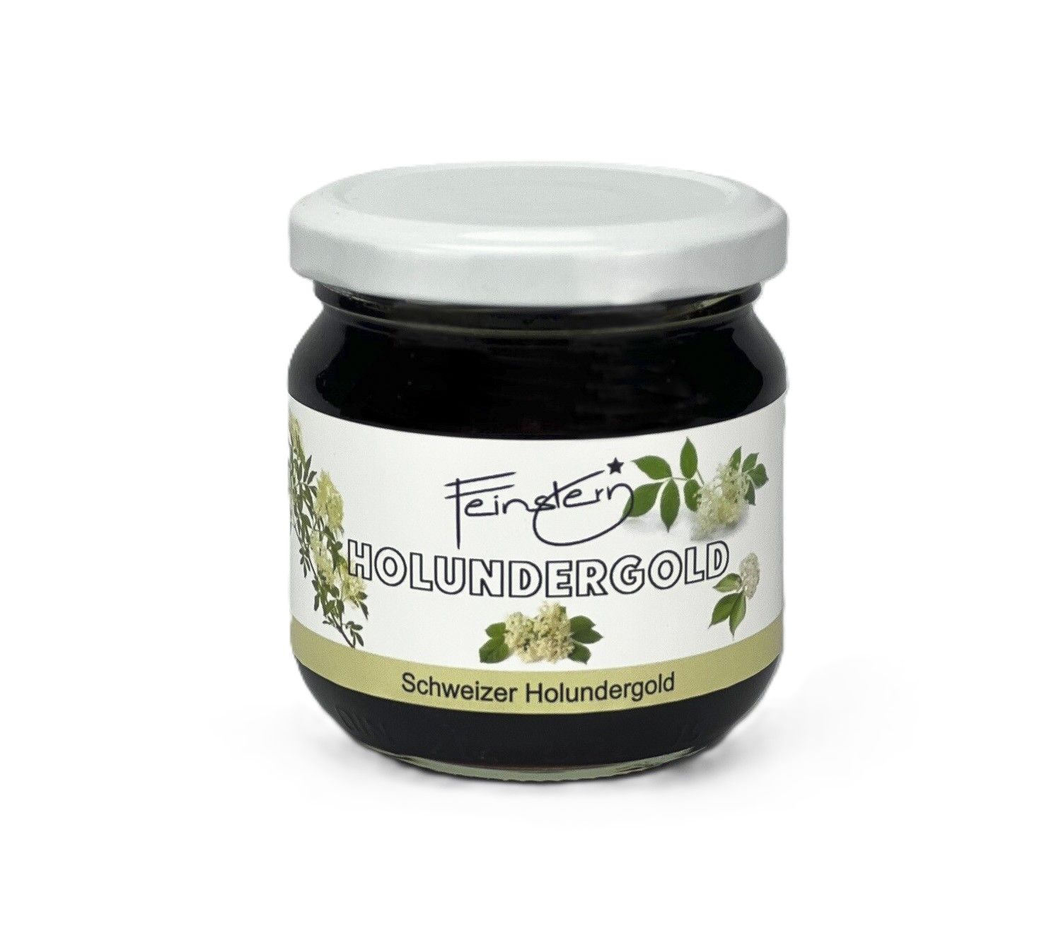 Holunder Gold 250g Glas – Fruchtiger veganer Honig und Blütenaufstrich von Feinstern