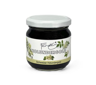 Holunder Gold 250g Glas – Fruchtiger veganer Honig und Blütenaufstrich von Feinstern