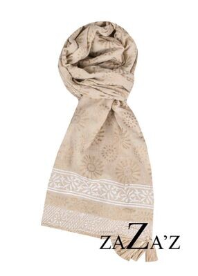 ZAZA'Z sjaal met print beige