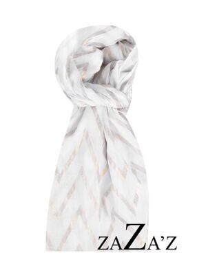 ZAZA'S sjaal wit/goud