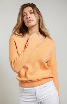 YAYA Boxy V-neck sweater oranje
