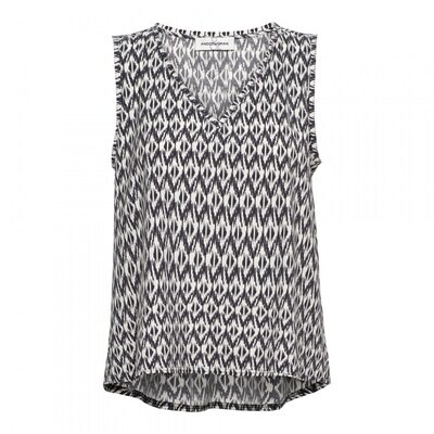 &CO WOMAN Paola Ikat travel top antraciet