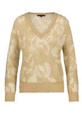 TRAMONTANA jumper ajour printed bleached sand