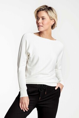TRAMONTANA jumper basic buttons back off white