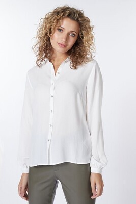 ESQUALO blouse basic structured fabric off white