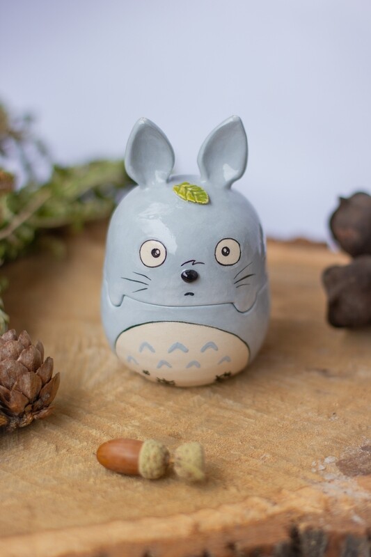 My Neighbor Totoro gift, Totoro ceramic jar, jewelry holder