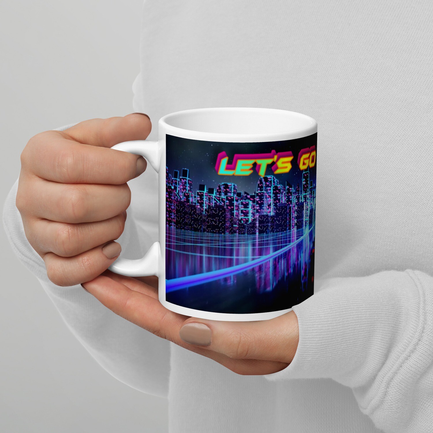 Let&#39;s Go Brandon Mug: Outrun Style, Capacity: 11