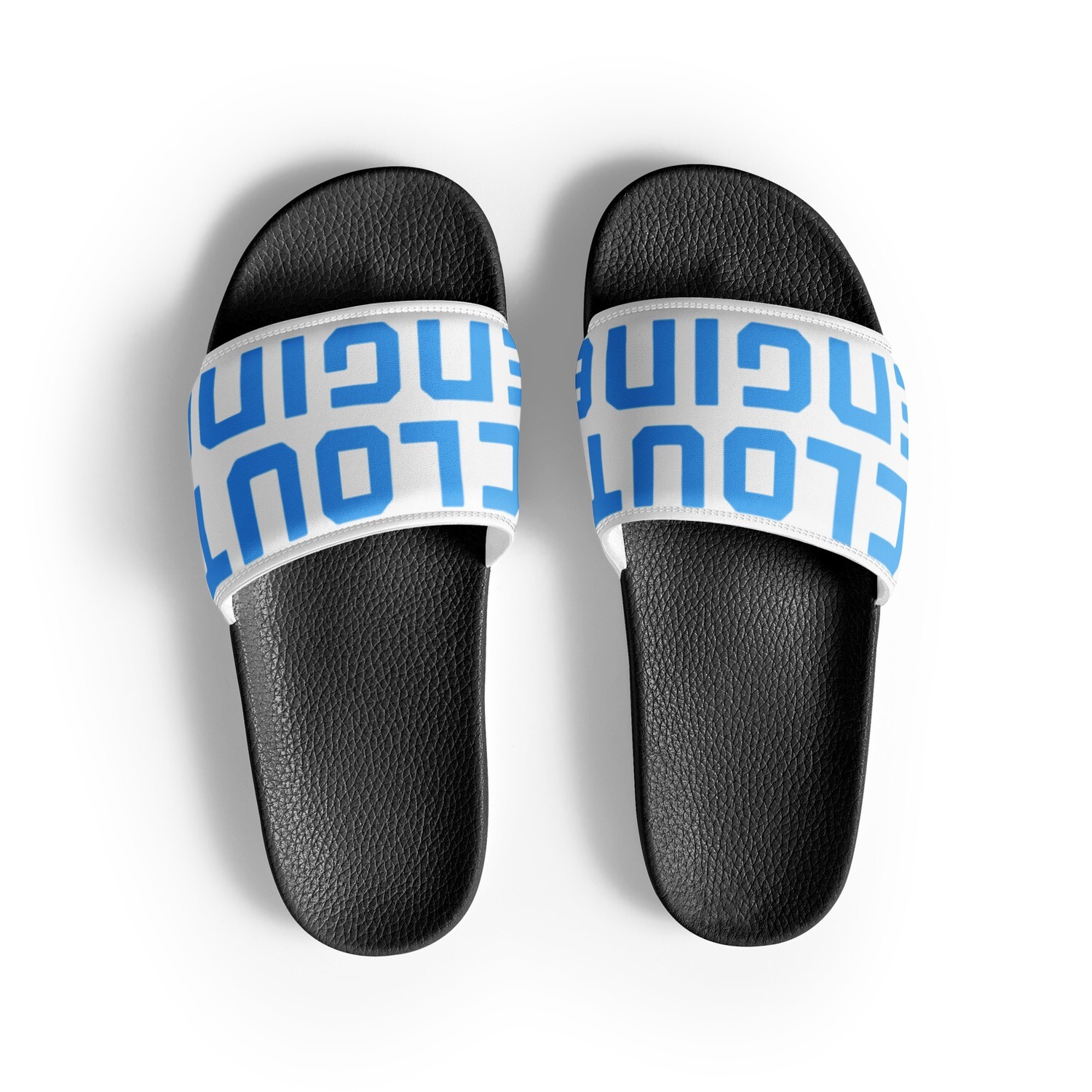 Clout Engine Men’s slides, Color: Black, Size: 6.5
