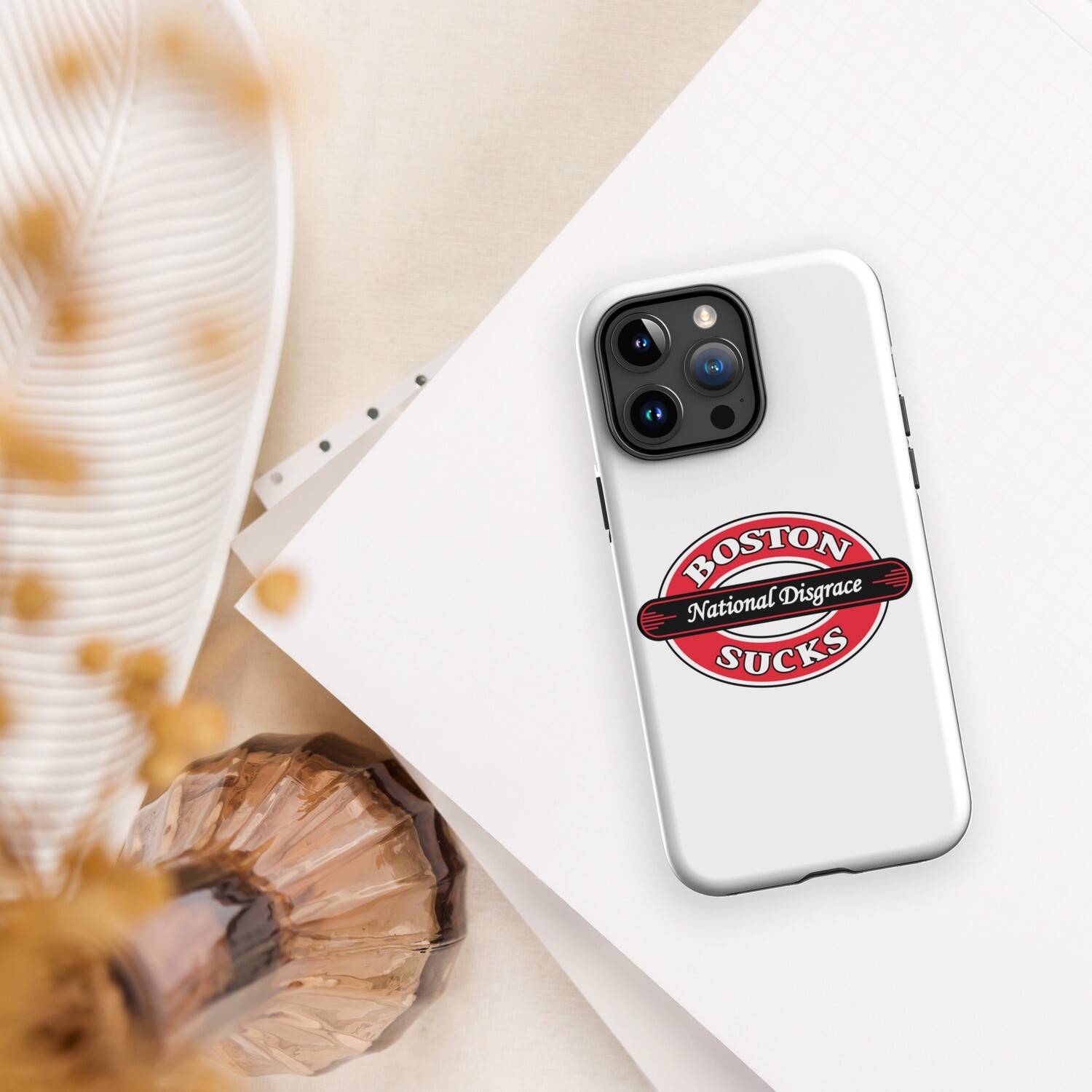 Boston Sucks iPhone Case (Horizontal)