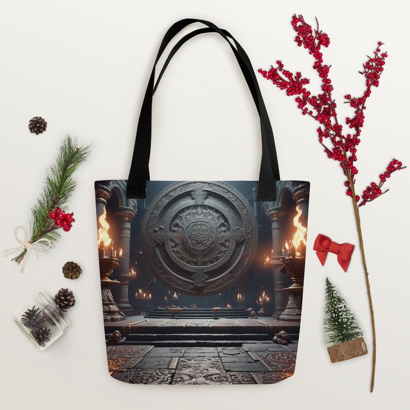 The Altar Tote Bag, Gothic Canvas Tote, Occult Art Bag, Mystical Witchy Tote, Dark Fantasy Bag, Spiritual Decor Tote, Vintage Gothic Tote