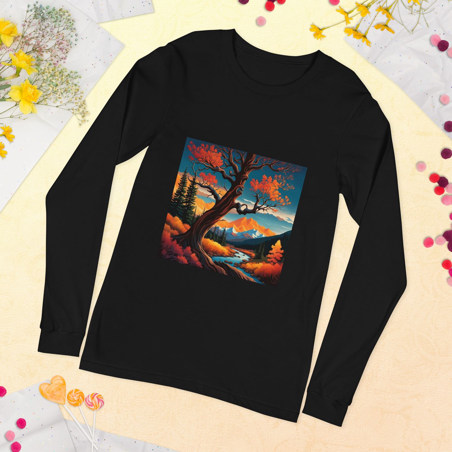 Colorado Unisex Long Sleeve Tee, Mountain Graphic Shirt, Scenic Nature Top, Hiking Long Sleeve, Outdoor Adventure Tee, Colorado Travel Shirt