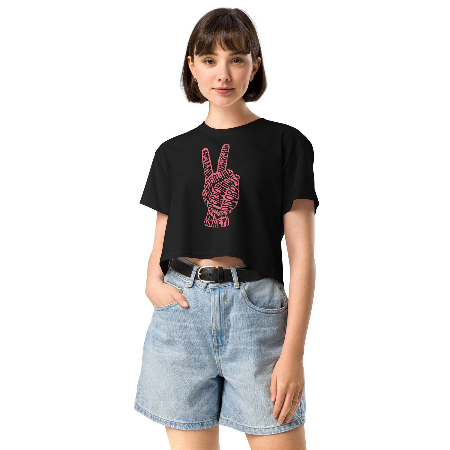 Modern Woman Mental Health Awareness Women’s crop top