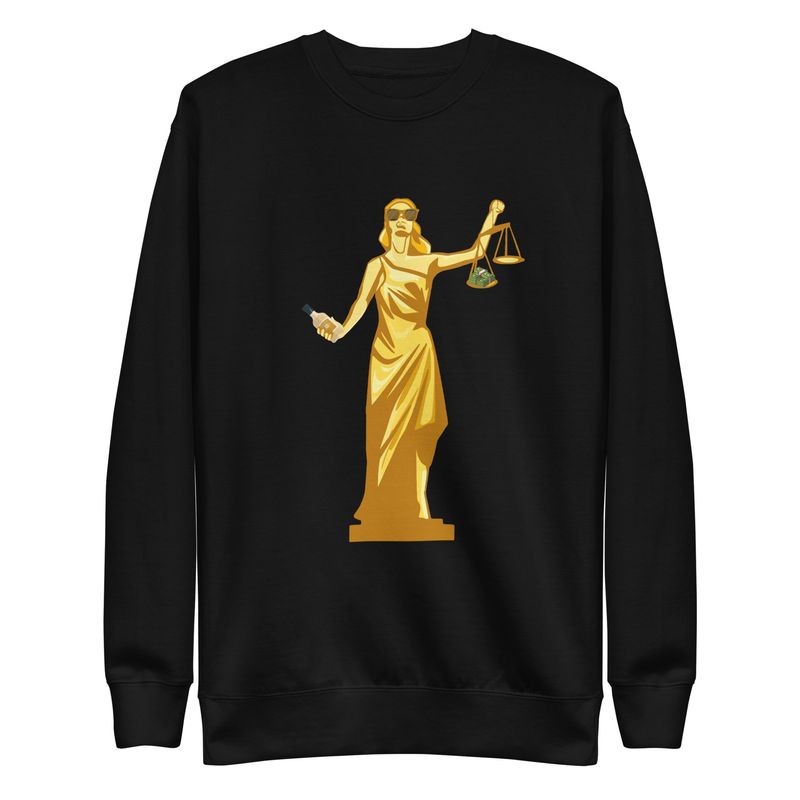 Drunk Lady Justice Sweatshirt – Bold