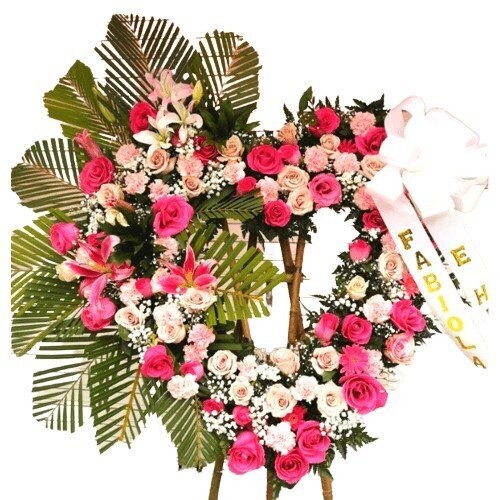Arreglo Floral Fúnebre - Corona en tripode