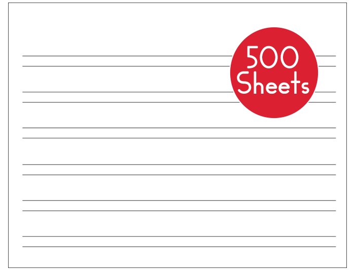 Handwriting Without Tears Grade K-1 Wide Paper (500 Sheets)