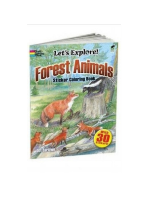 Let's Explore! Forest Animals (Sticker Coloring Book)