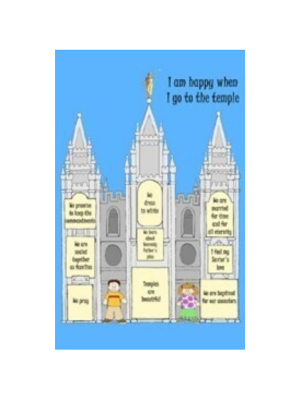 I Love to See the Temple - Felt Toggle