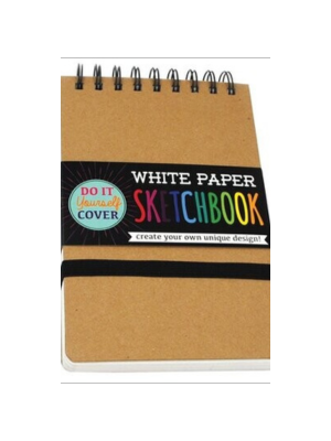 White Paper Sketchbook DIY Cover 5x7.5