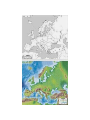 Europe Map 20x21 (Laminated)