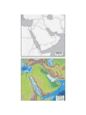 Map: Middle East, laminated
