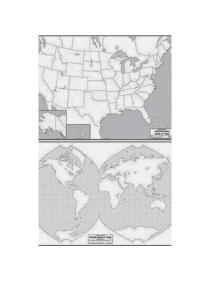 Map: U.S. & World, laminated