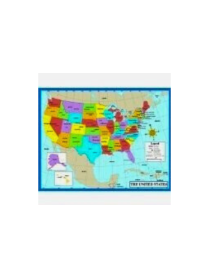 Map: USA 17x22
