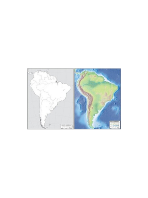 South America Map 17x22 (Laminated)