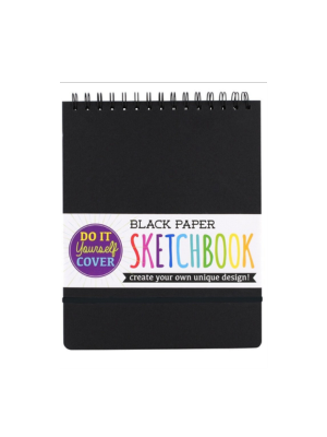 Black Paper Sketchbook DIY Cover 8x10.5