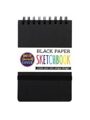 Black Paper Sketchbook DIY Cover 5x7