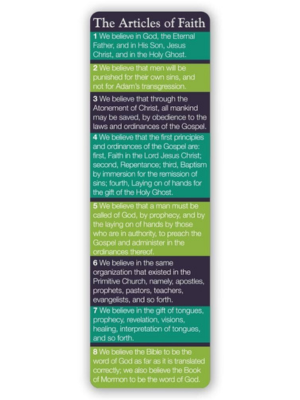 Bookmark - 13 Articles of Faith