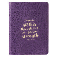 Journal - I Can Do All Things Purple Leather