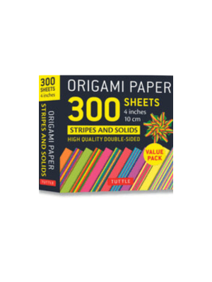Origami Paper 300 Sheets Stripes and Solids