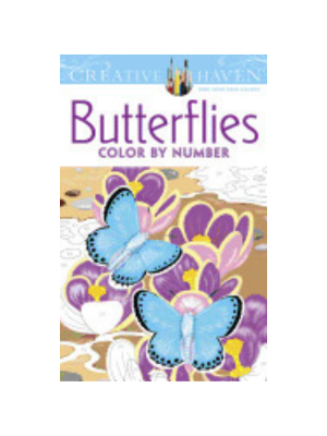 Butterflies Color by Number Coloring Book