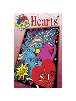 3D Hearts (Coloring Book)