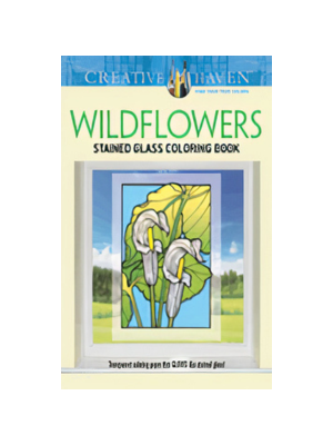 Wildflowers Stained Glass (Coloring Book)