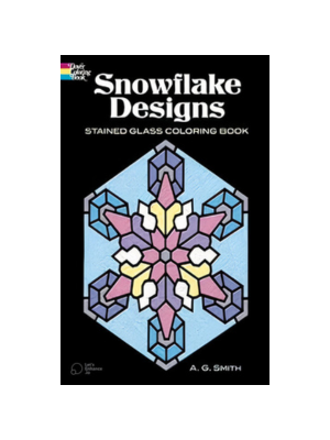 Snowflake Designs Stained Glass (Coloring Book)