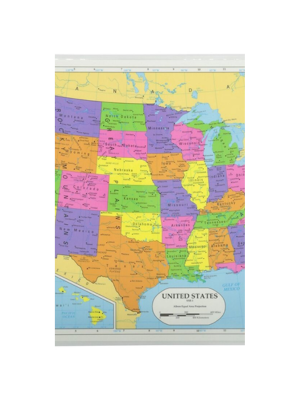 Map: U.S.A. Place Mat (Double-Sided)
