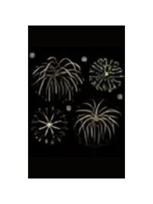 Sticker Scrapbook: Gold Fireworks