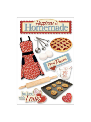Sticker Scrapbook: Happiness is Homemade 3D