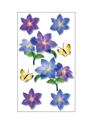 Sticker Scrapbook: Purple Flowers