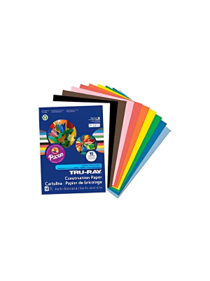 Paper - Construction Paper (50 pack Assorted Colors) 76 lb.